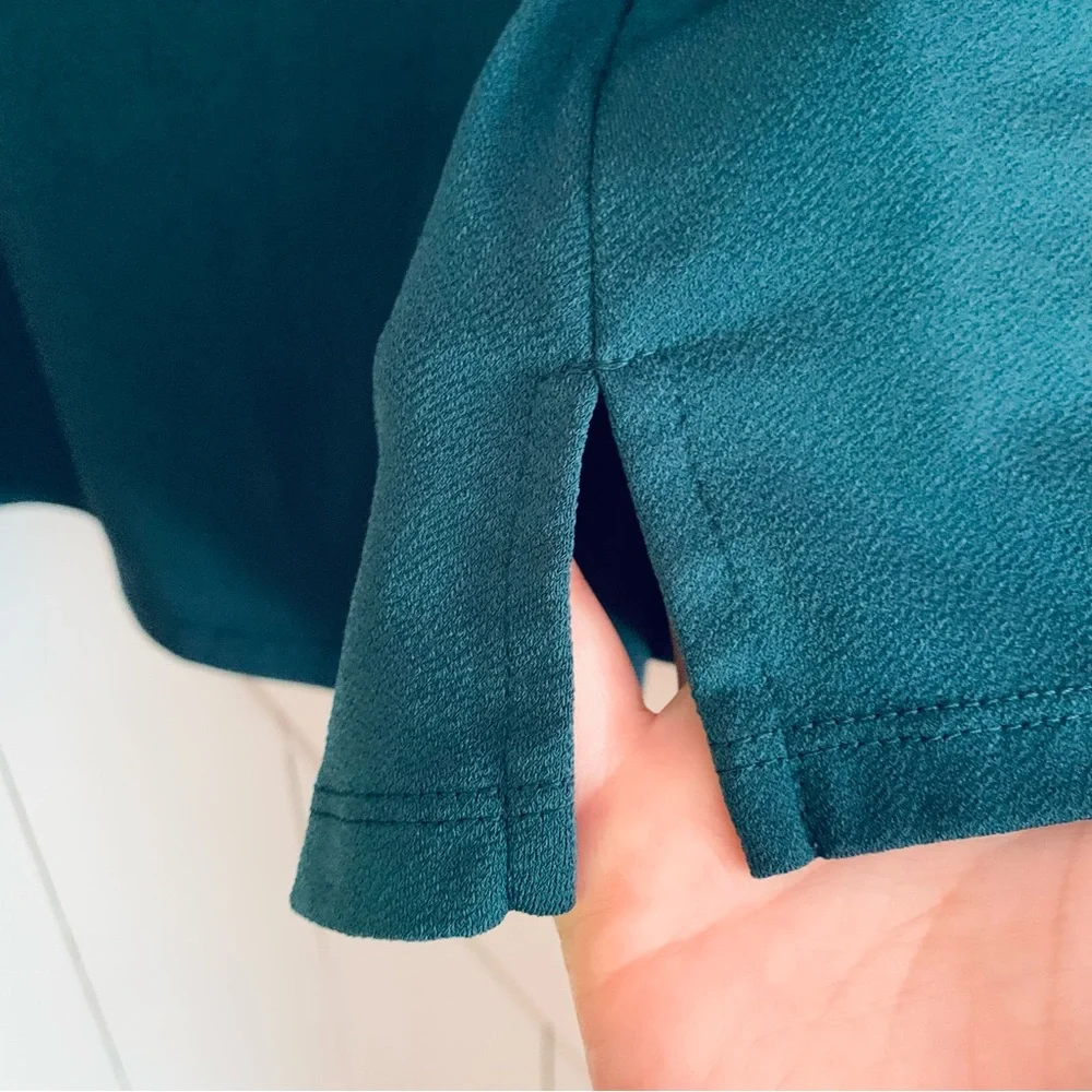 Banana Republic Jade Green Blouse Square Neck Flowy Medium M